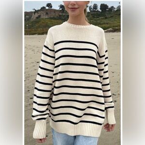 Brandy Melville Brianna Cotton Thin Stripe Sweater
